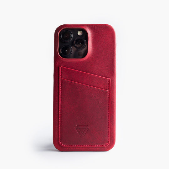 Full Wrap C.C. El Yapımı Hakiki Deri iPhone 15 Kılıfı