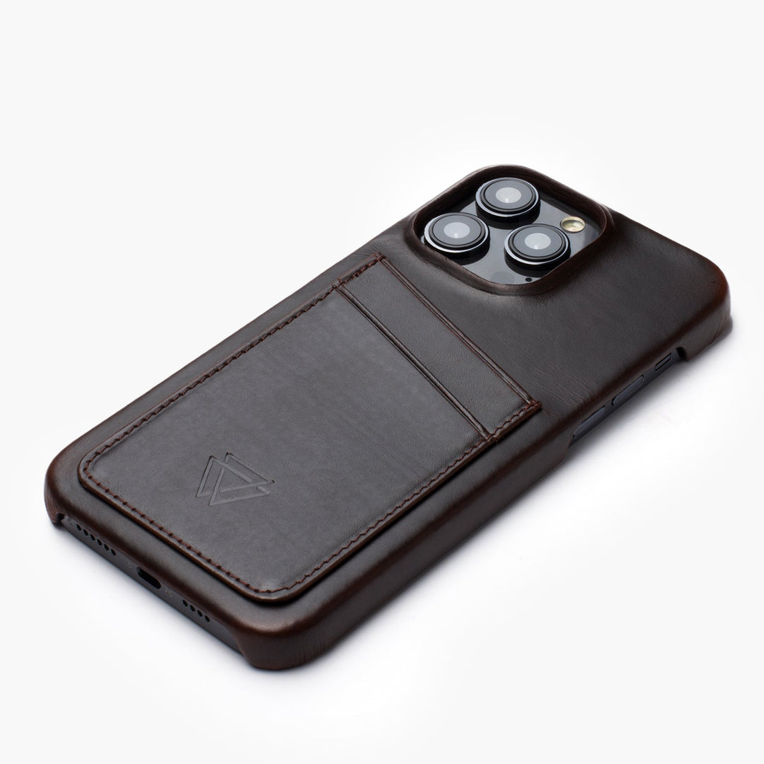 Full Wrap C.C. El Yapımı Hakiki Deri iPhone 15 Plus Kılıfı