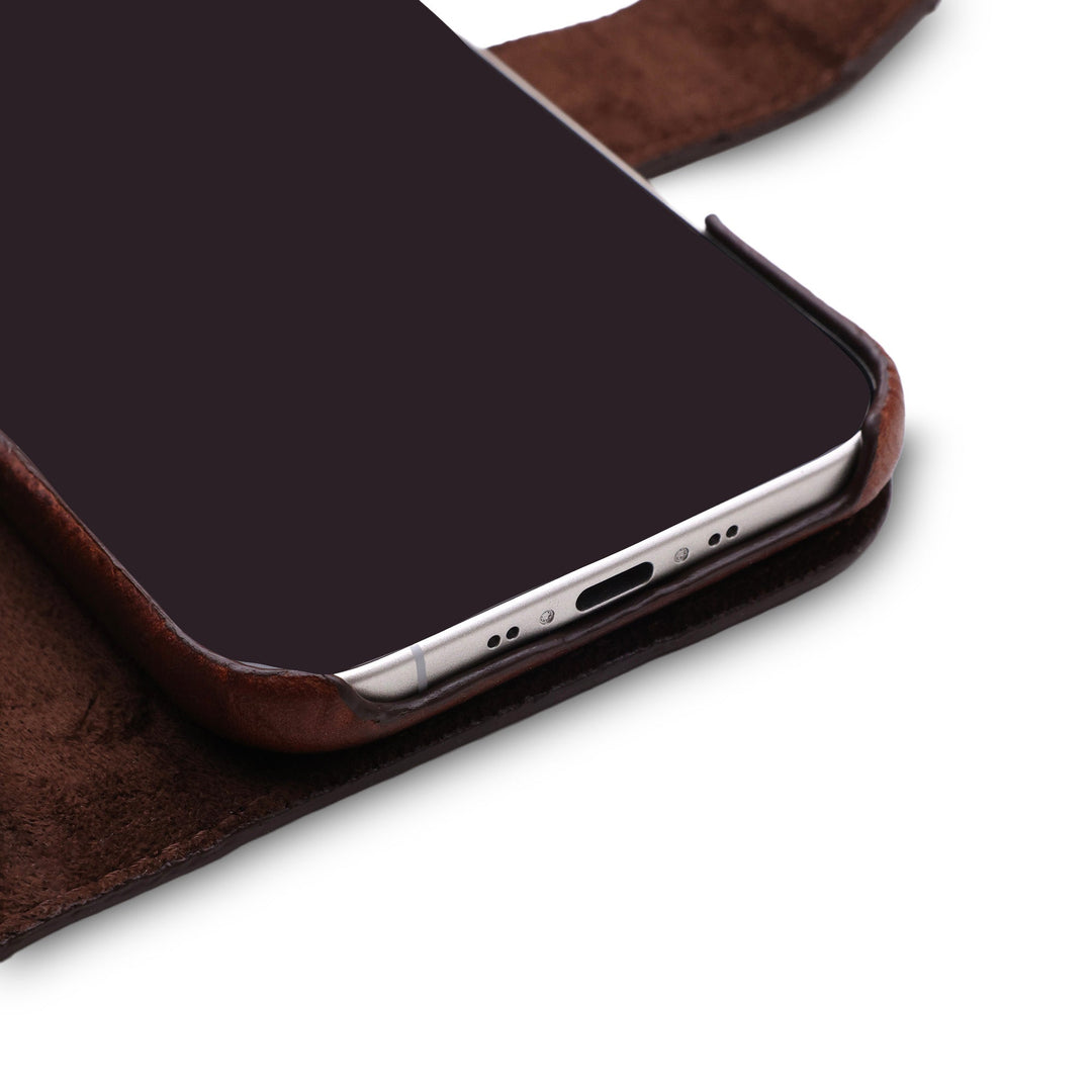 Full Wrap Magic Case El Yapımı Hakiki Deri iPhone 17 Air Kılıfı