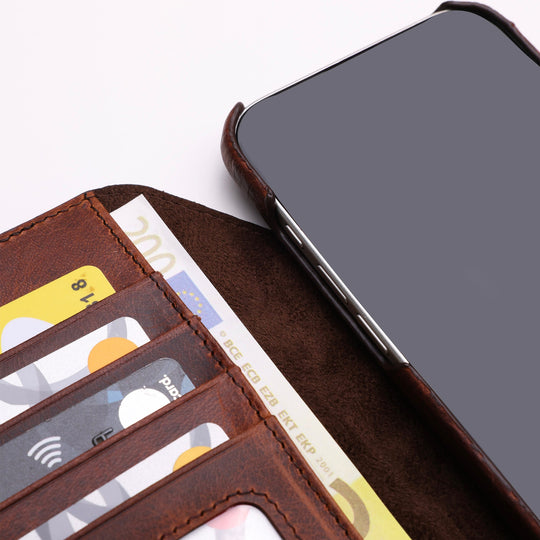 Full Wrap Magic Case El Yapımı Hakiki Deri iPhone 17 Air Kılıfı