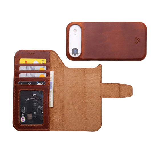 Full Wrap Magic Case El Yapımı Hakiki Deri iPhone 17 Air Kılıfı