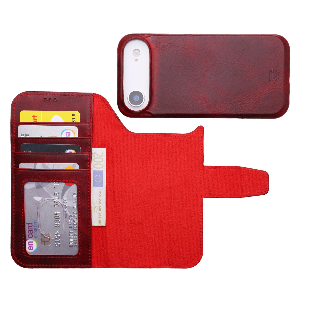 Full Wrap Magic Case El Yapımı Hakiki Deri iPhone 17 Air Kılıfı