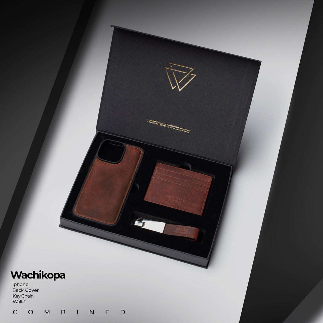 El Yapımı Hakiki Deri Klasik Hediye Seti - Back Cover