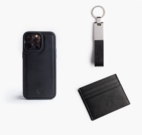 El Yapımı Hakiki Deri Klasik Hediye Seti - Back Cover