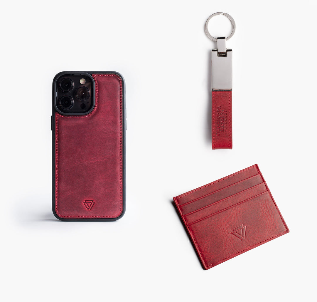 El Yapımı Hakiki Deri Klasik Hediye Seti - Back Cover