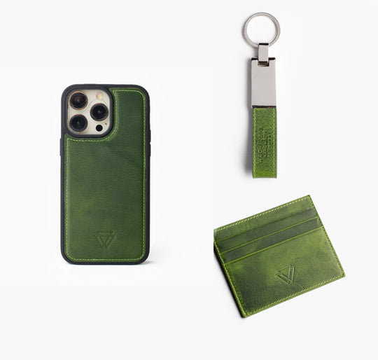 El Yapımı Hakiki Deri Klasik Hediye Seti - Back Cover