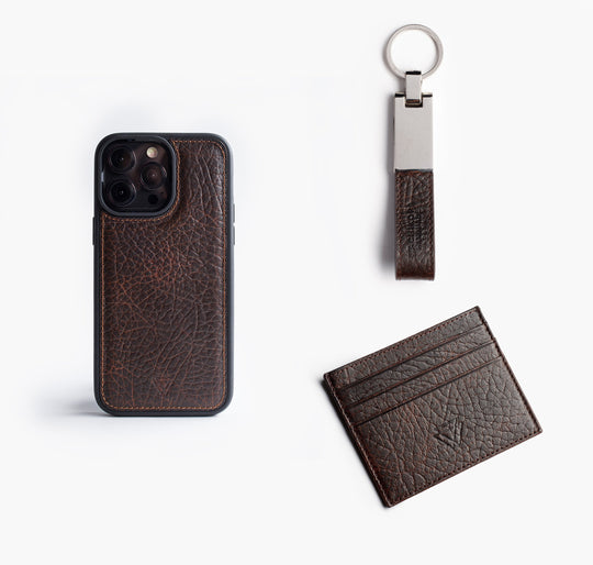 El Yapımı Hakiki Deri Klasik Hediye Seti - Back Cover