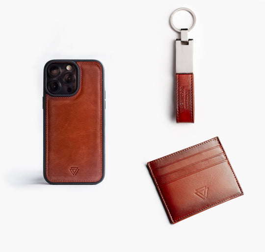 El Yapımı Hakiki Deri Klasik Hediye Seti - Back Cover