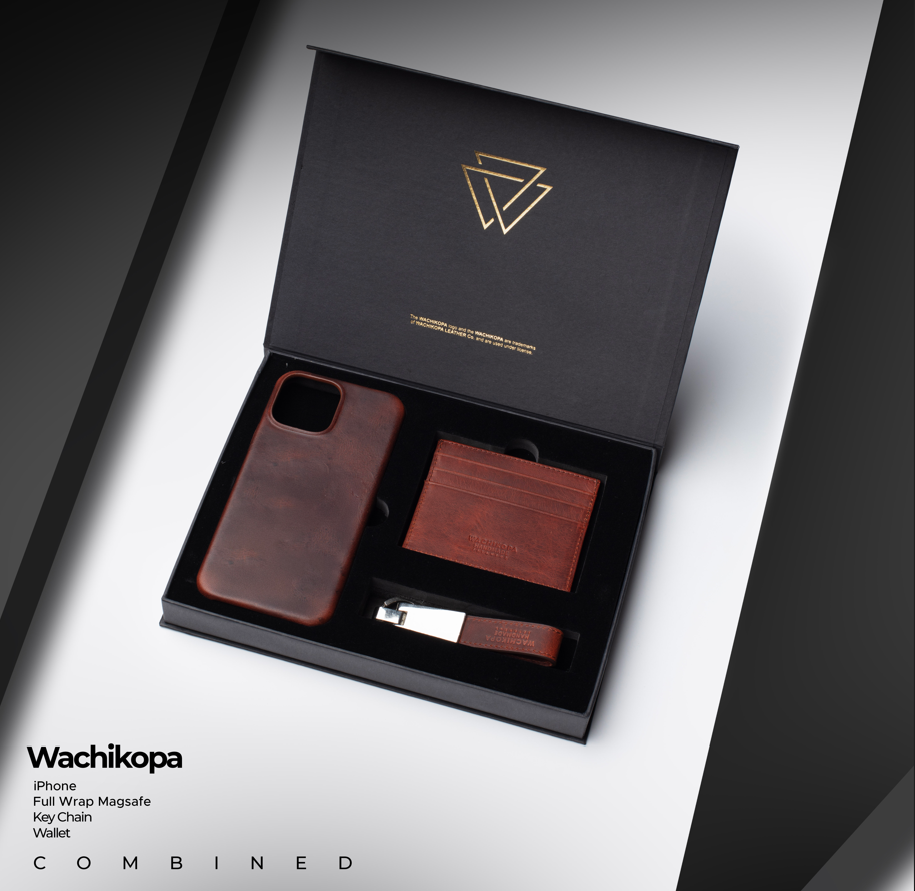 Klasik Deri Hediye Seti - Full Wrap Magsafe