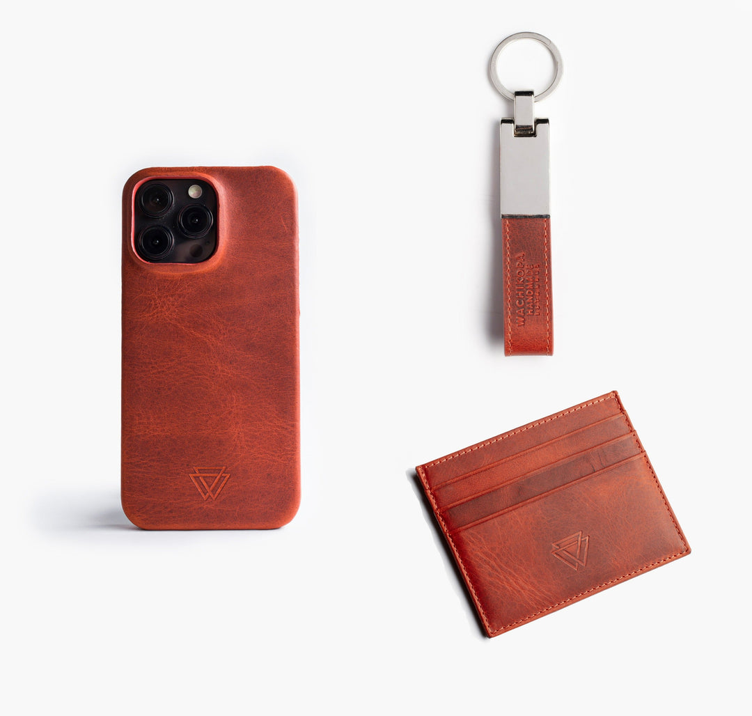 Klasik Deri Hediye Seti - Full Wrap Magsafe