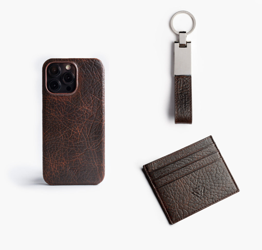 Klasik Deri Hediye Seti - Full Wrap Magsafe