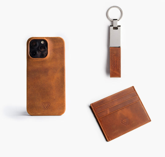 Klasik Deri Hediye Seti - Full Wrap Magsafe