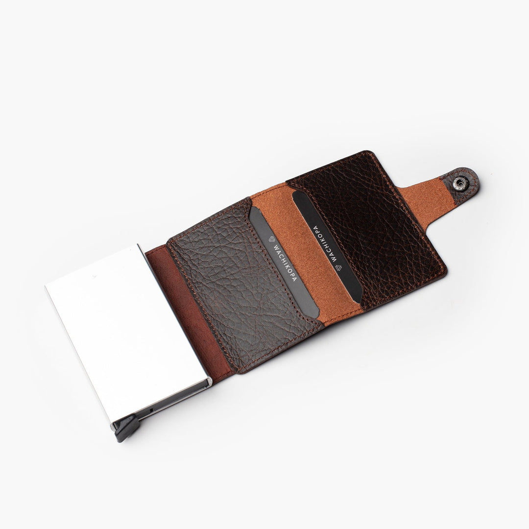 El Yapımı Hakiki Deri Mechanized Multi Wallet