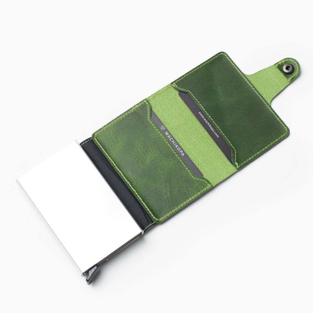 El Yapımı Hakiki Deri Mechanized Multi Wallet