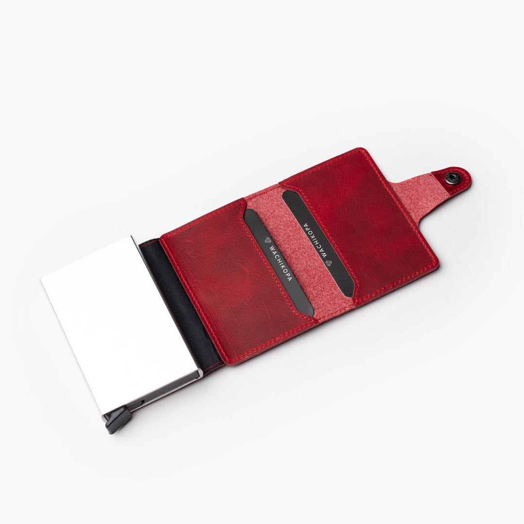 El Yapımı Hakiki Deri Mechanized Multi Wallet