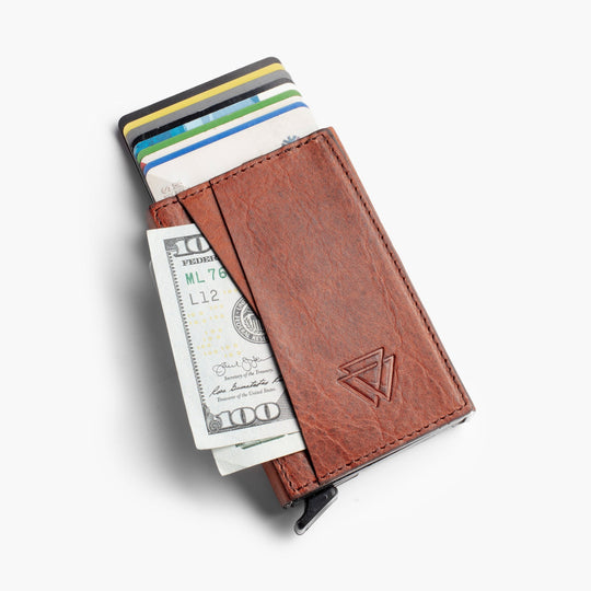 El Yapımı Hakiki Deri Mechanized Wallet