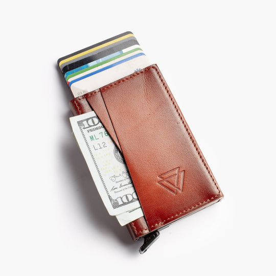 El Yapımı Hakiki Deri Mechanized Wallet