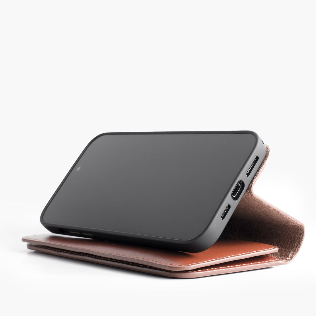 El yapımı deri Multi Wallet iPhone 12/12 Pro kılıf premium çekim – british