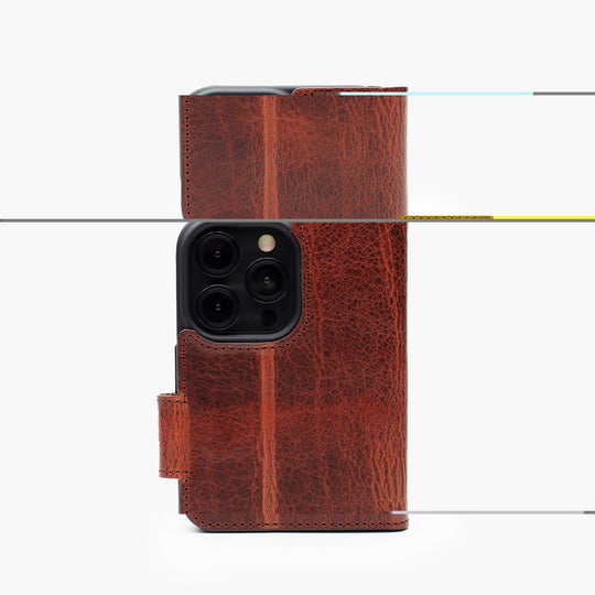 Multi Wallet El Yapımı Hakiki Deri iPhone 12/12 Pro Kılıfı