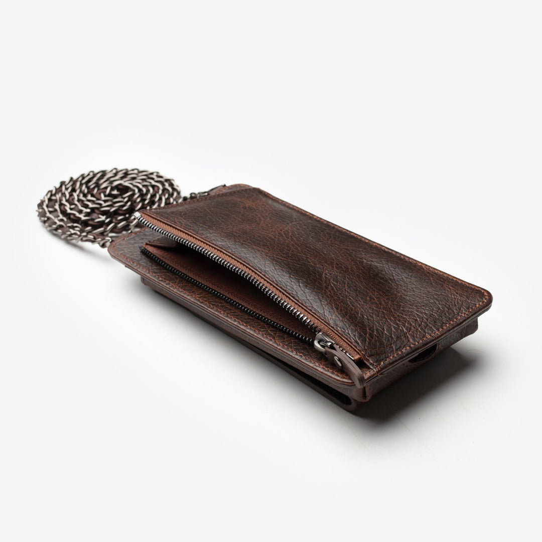 Neck Strap El Yapımı Hakiki Deri iPhone 13 Kılıfı