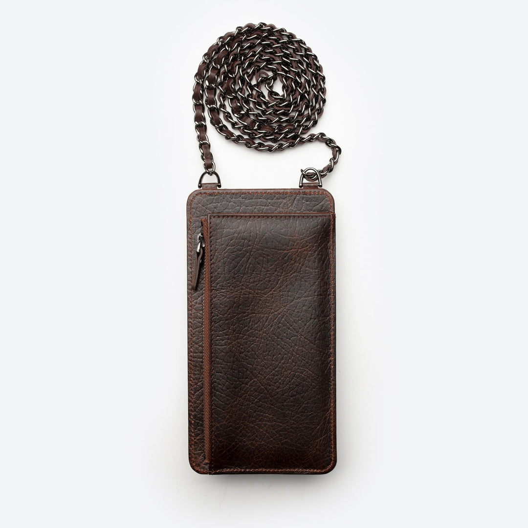 Neck Strap El Yapımı Hakiki Deri iPhone 15 Kılıfı