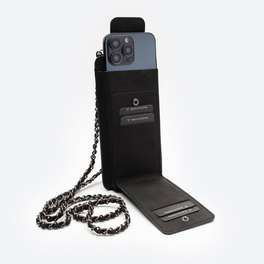 Neck Strap El Yapımı Hakiki Deri iPhone 16 Pro Max Kılıfı