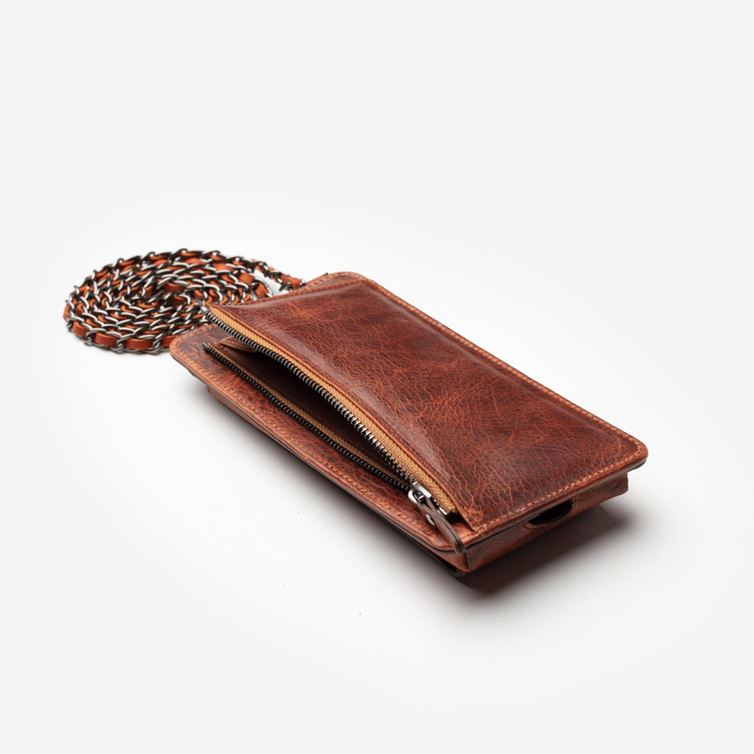 Neck Strap El Yapımı Hakiki Deri iPhone 16 Pro Max Kılıfı
