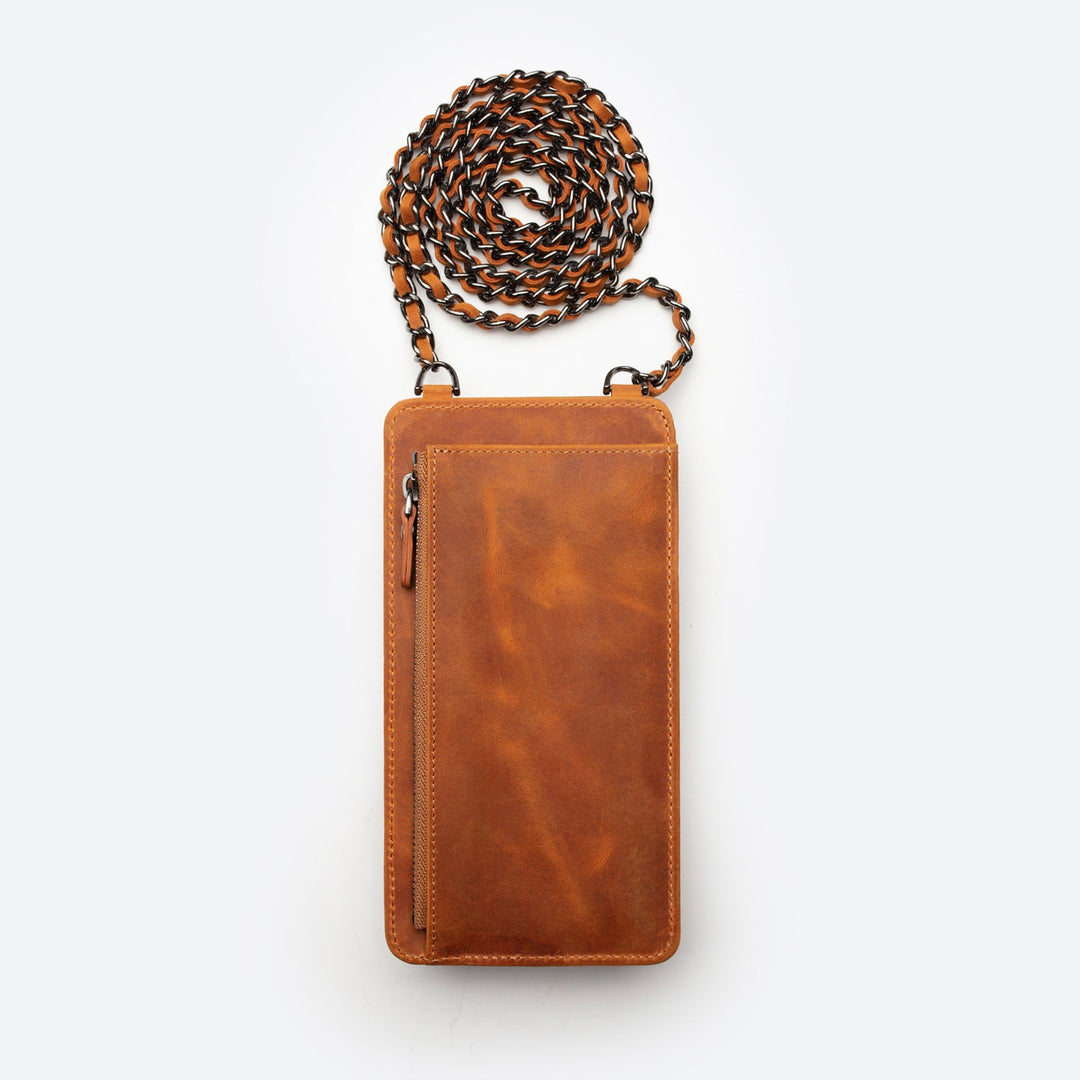 Neck Strap El Yapımı Hakiki Deri iPhone 16 Pro Max Kılıfı