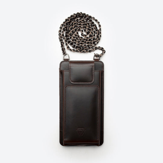 Neck Strap El Yapımı Hakiki Deri iPhone 16 Pro Max Kılıfı