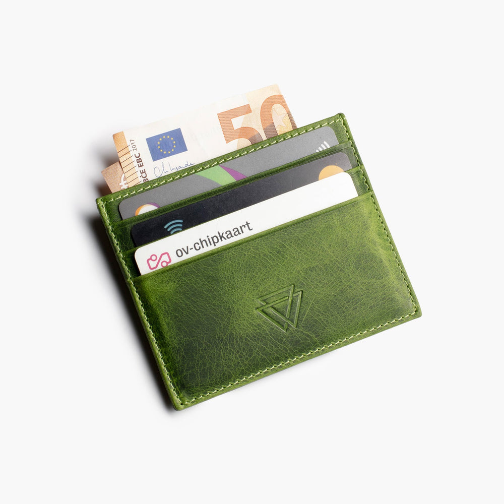 El Yapımı Hakiki Deri Slim Card Holder